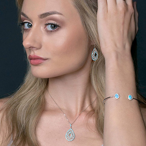 woman wearing jewelry