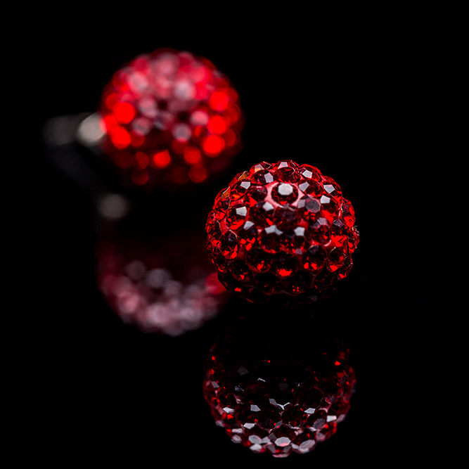 stylish red earrings